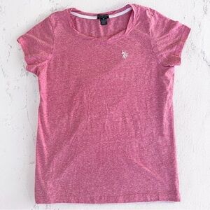 U.S. Polo Assn. Heathered Pink Short Sleeve Tee Size M